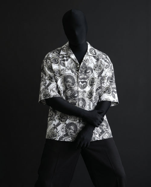 The Tattoo Boxy-Fit Cuban Shirt