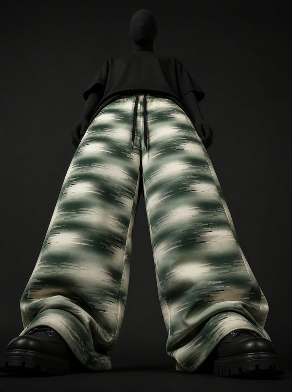 Glitch Moss Baggy Trousers
