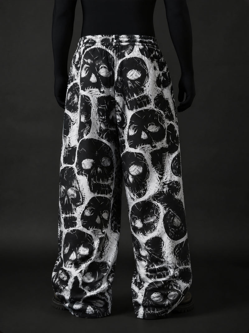 Spectral Skull Printed Baggy Pants