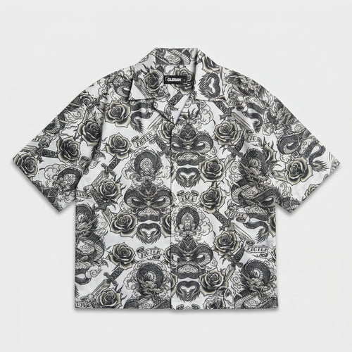 The Tattoo Boxy-Fit Cuban Shirt