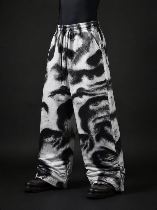Noir Visage Printed Baggy Pants