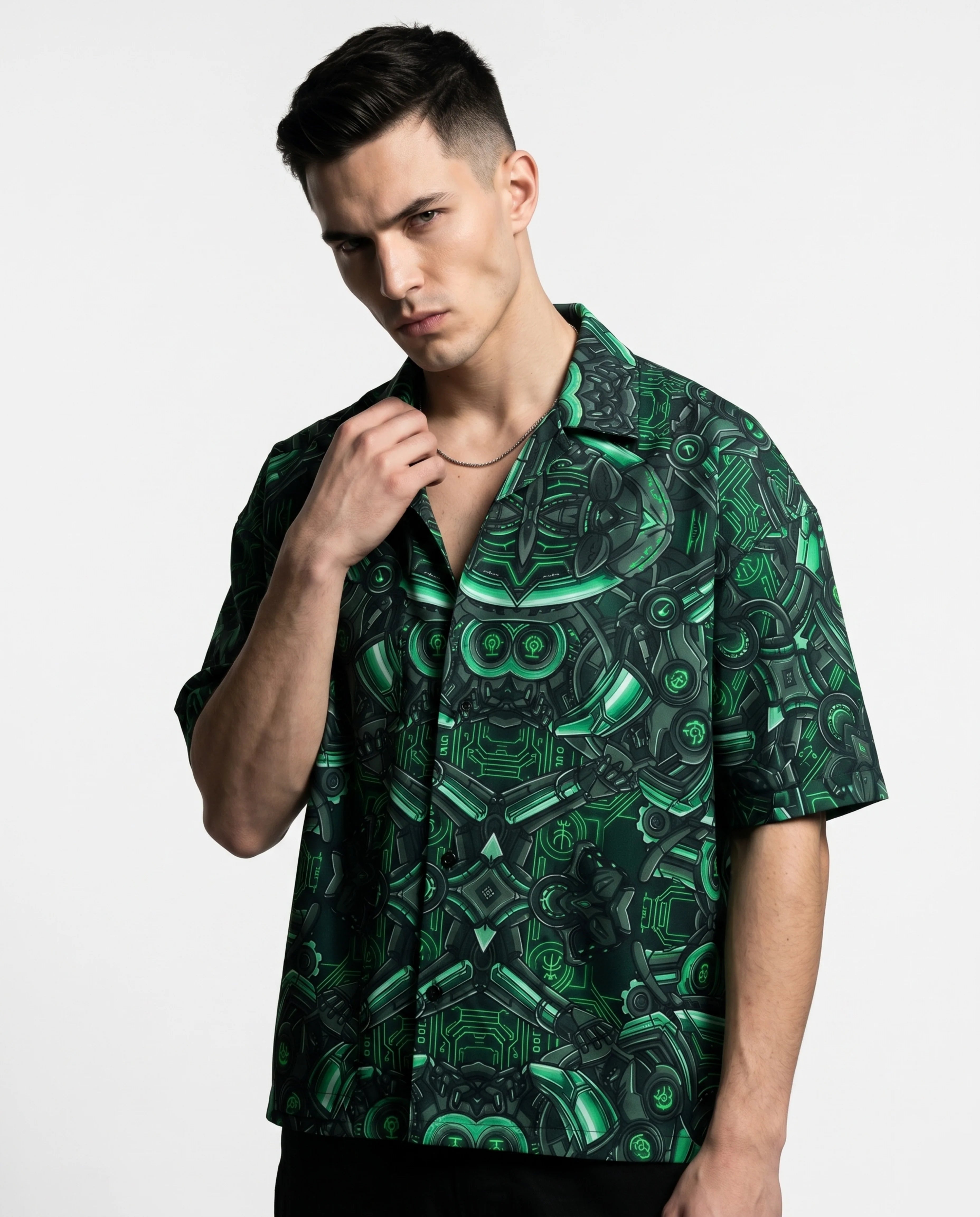 The Cybernetic Boxy-Fit Cuban Shirt CLAZZEY