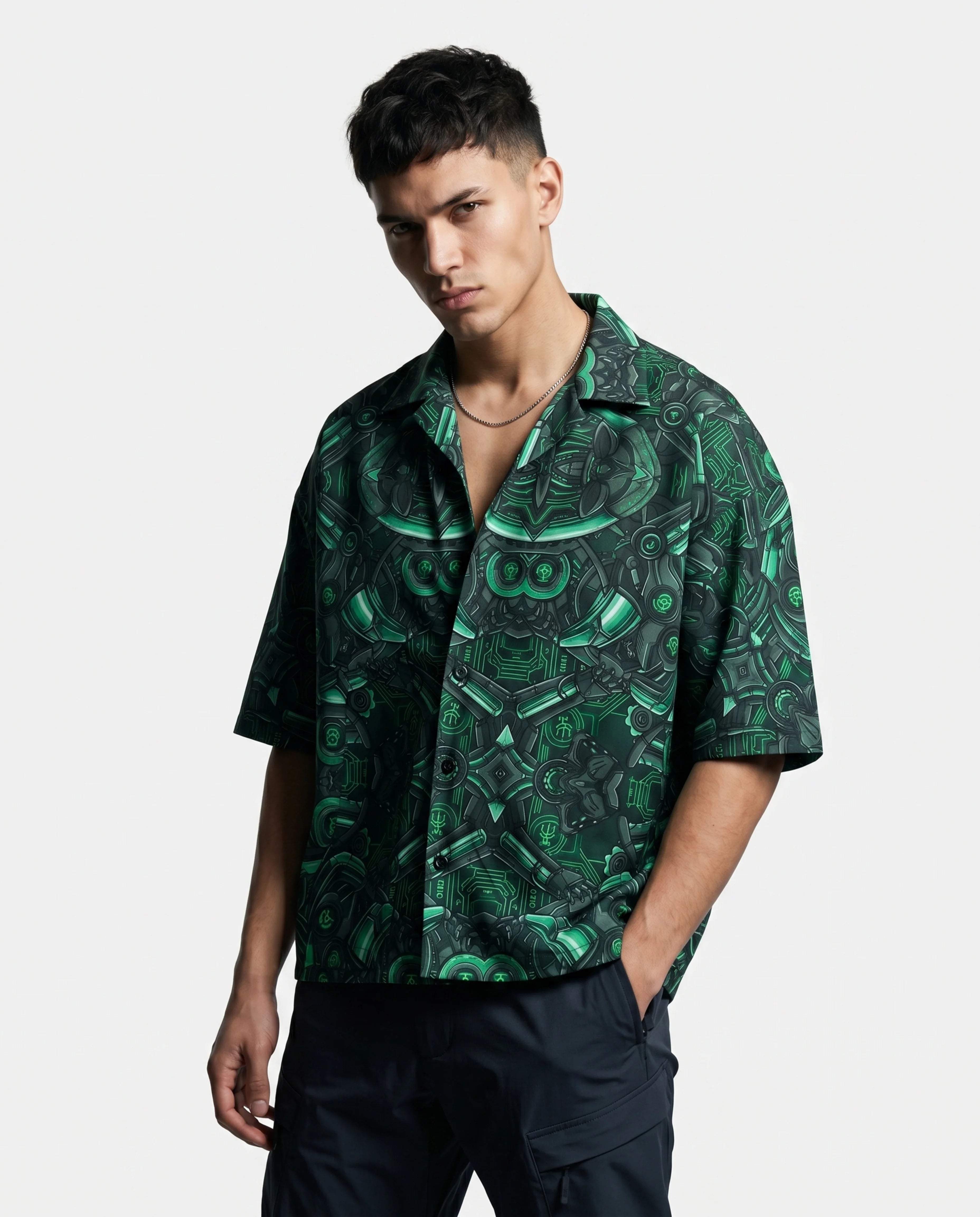 The Cybernetic Boxy-Fit Cuban Shirt CLAZZEY