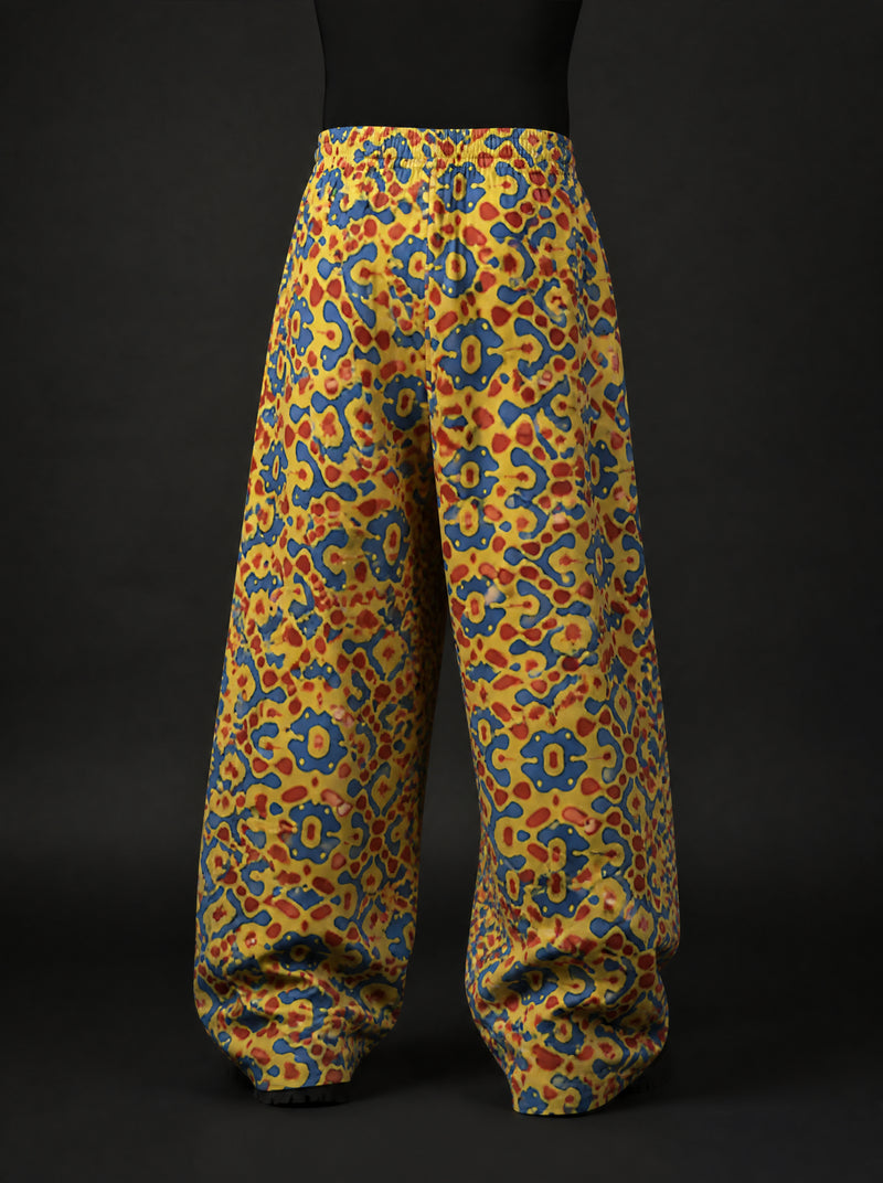 Neon Mosaic Baggy Pants