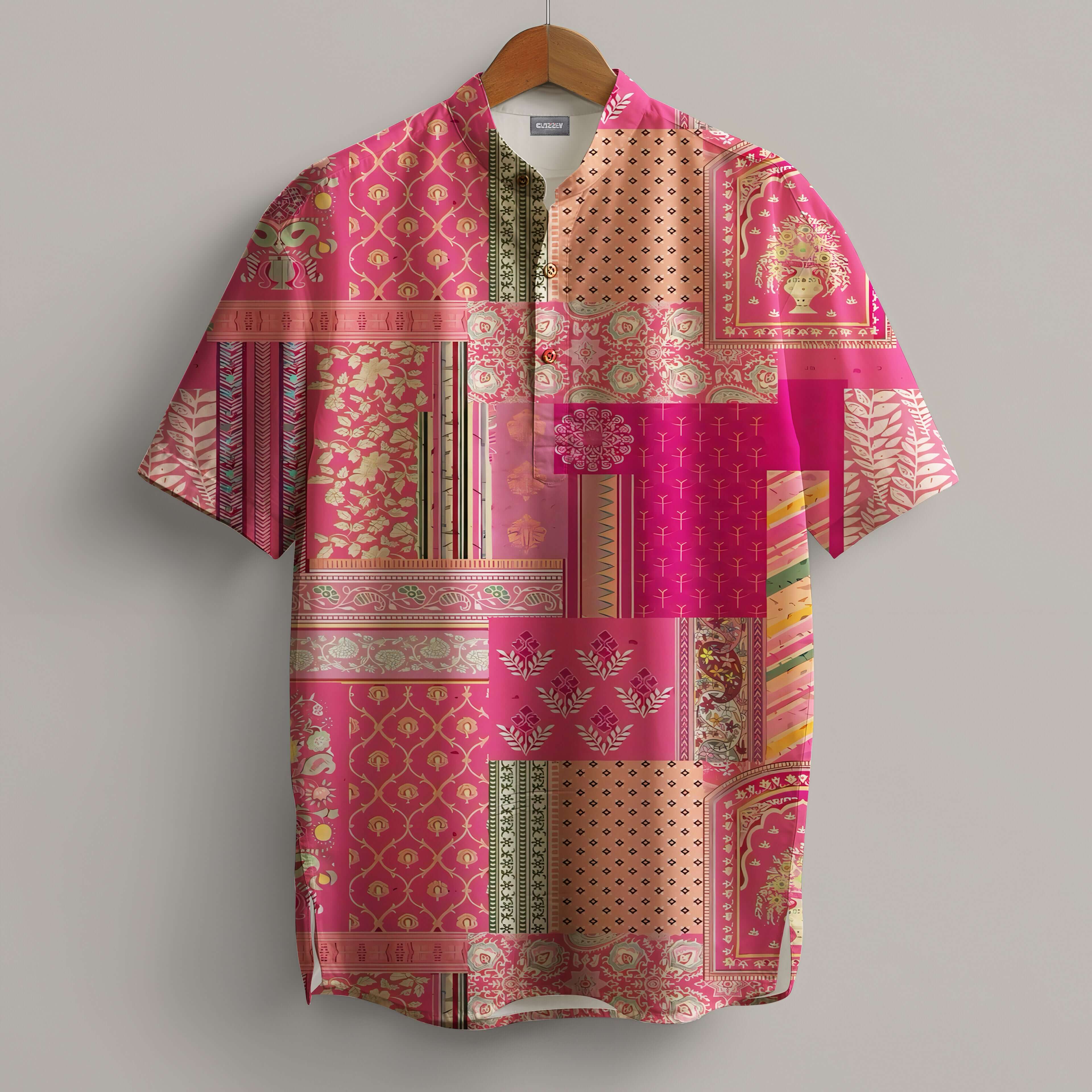 Festive Grace Short Kurta | Elegant Ethnic Wear for Men