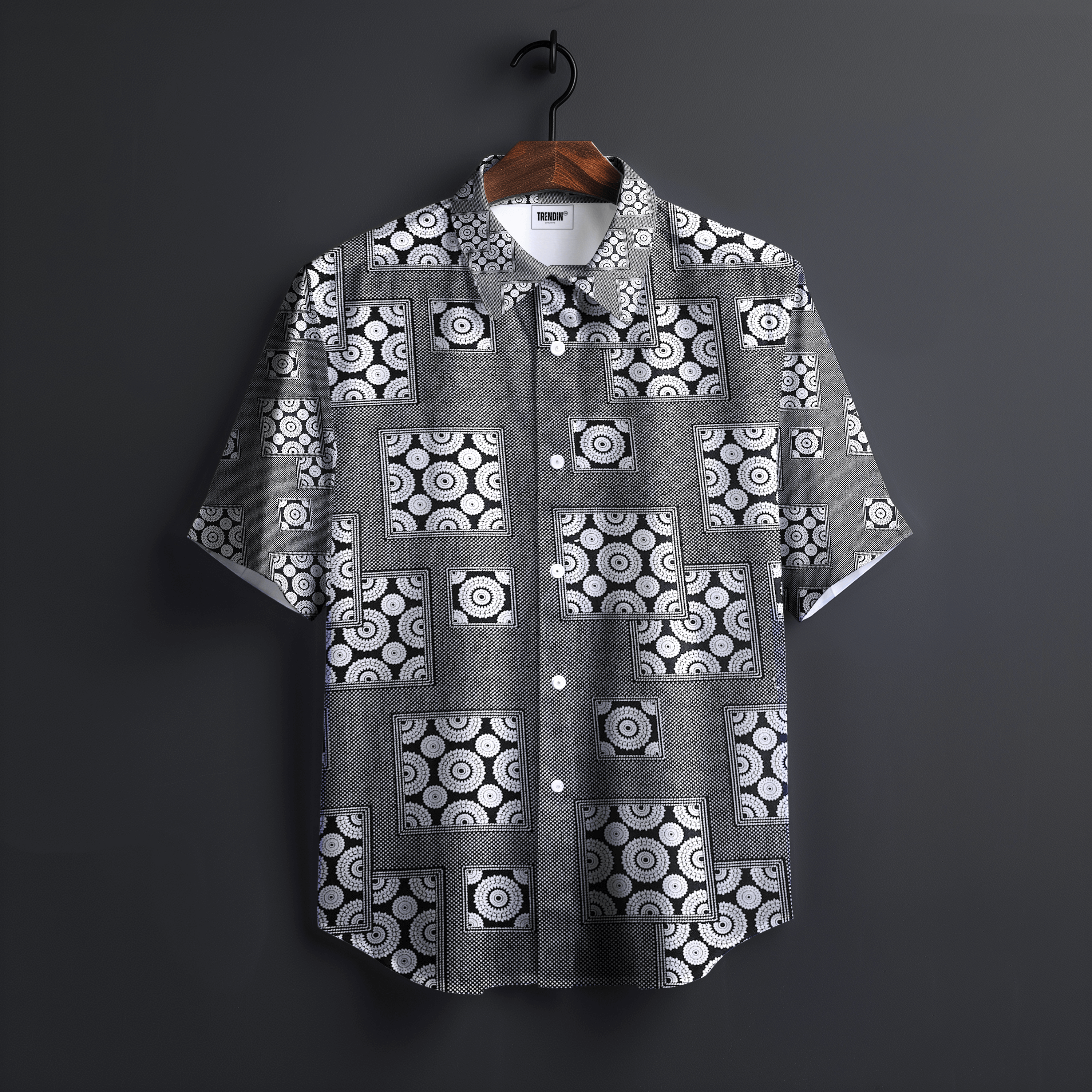 Echo Luxe Black Shirts and Short Set | 100% cotton