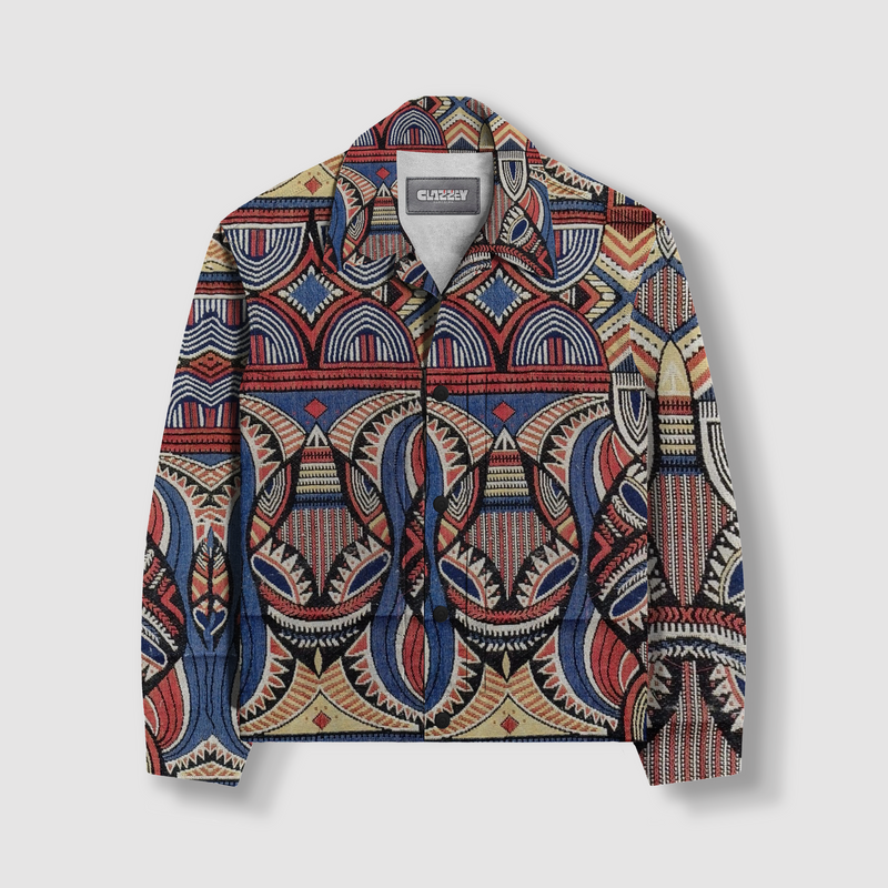 Cultural Reign Shacket for Heritage-Inspired Streetwear Layering