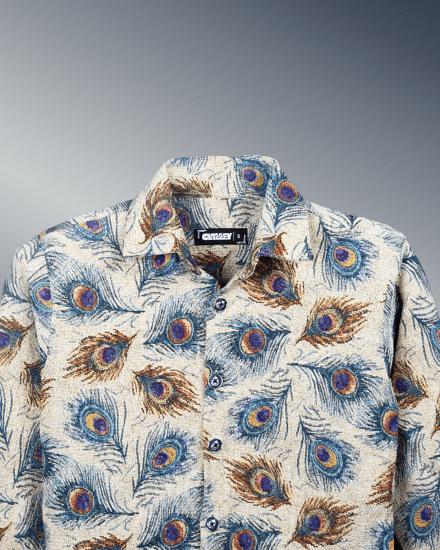 Rajwada Feathers Shacket – Premium Collared Jackets