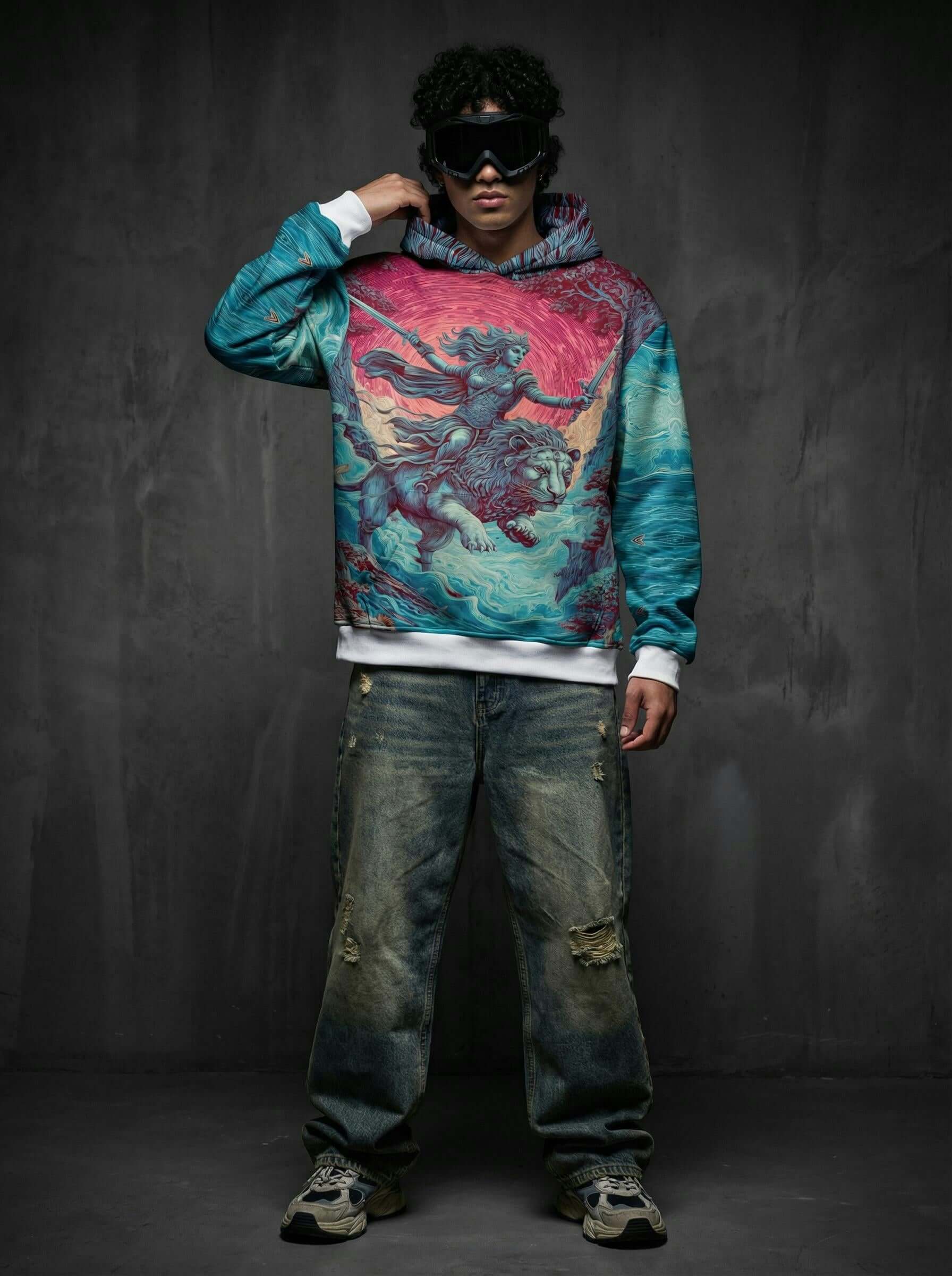 Lionheart Warrior Graphic Hoodie – Mythic Streetwear Print