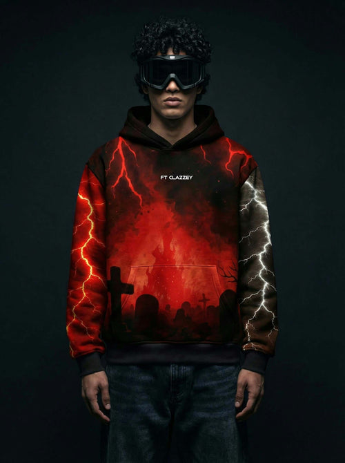 Kalyug Graphic Hoodie – Inferno Streetwear Print
