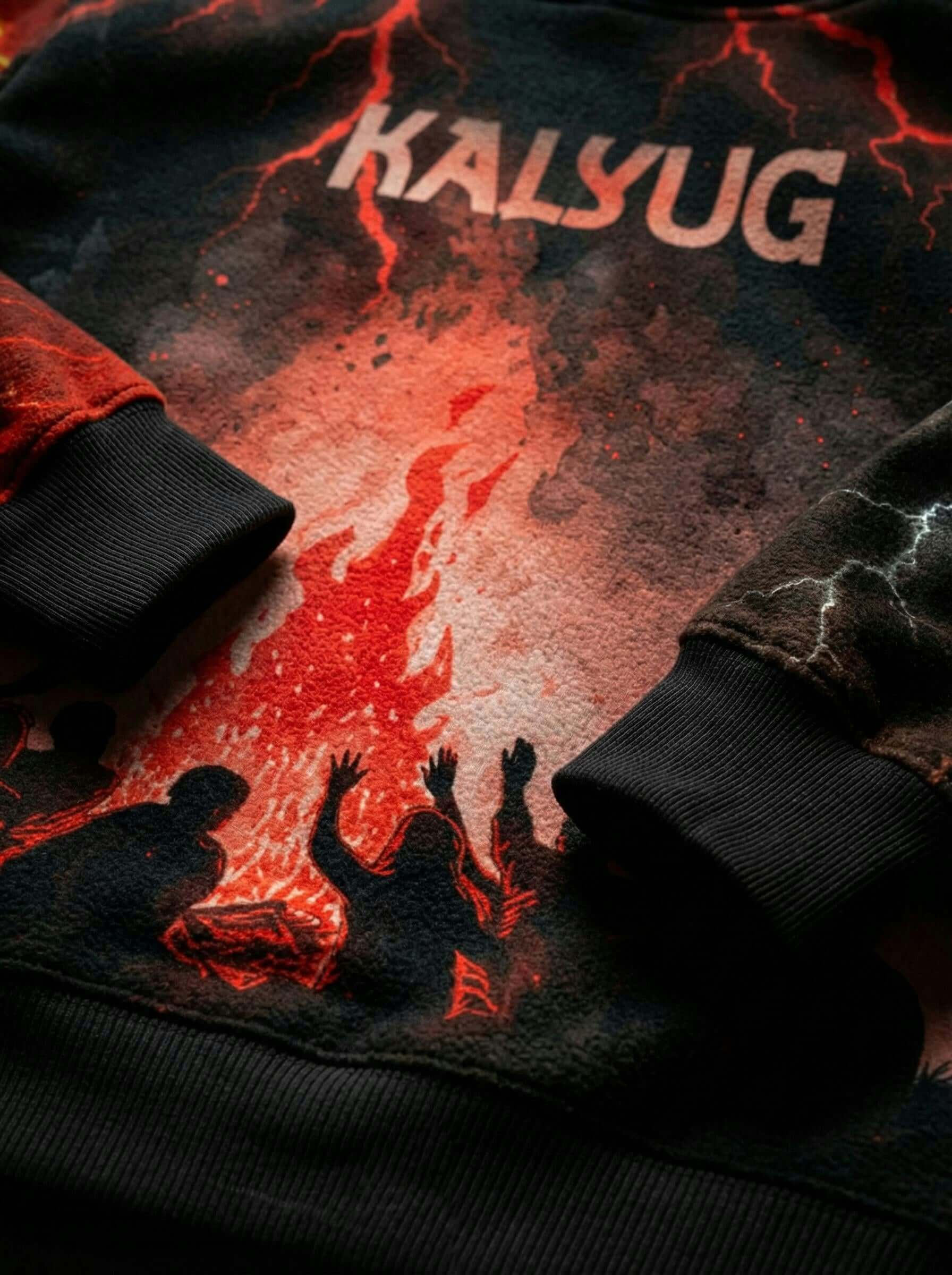 Kalyug Graphic Hoodie – Inferno Streetwear Print