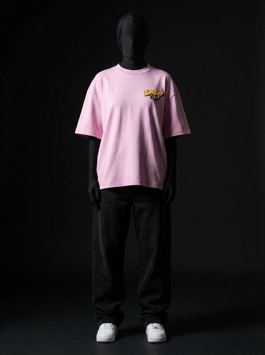 Panda Kick Puff Printed Oversized Tee