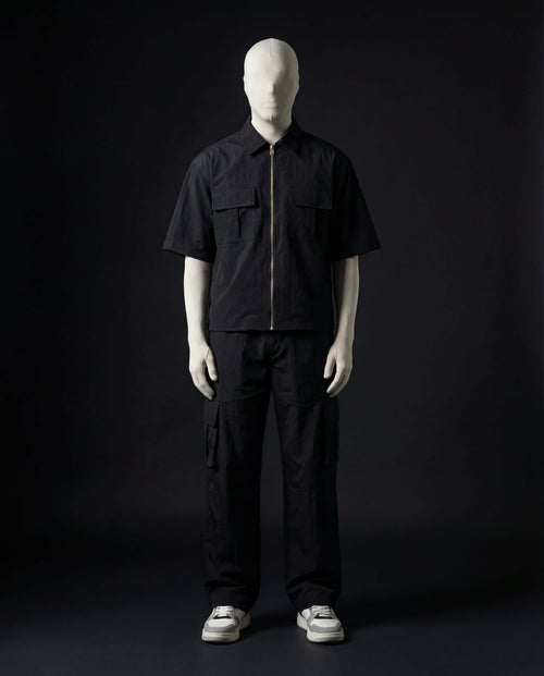 Black Utility Zip Co-ord // Tech-Nylon Series