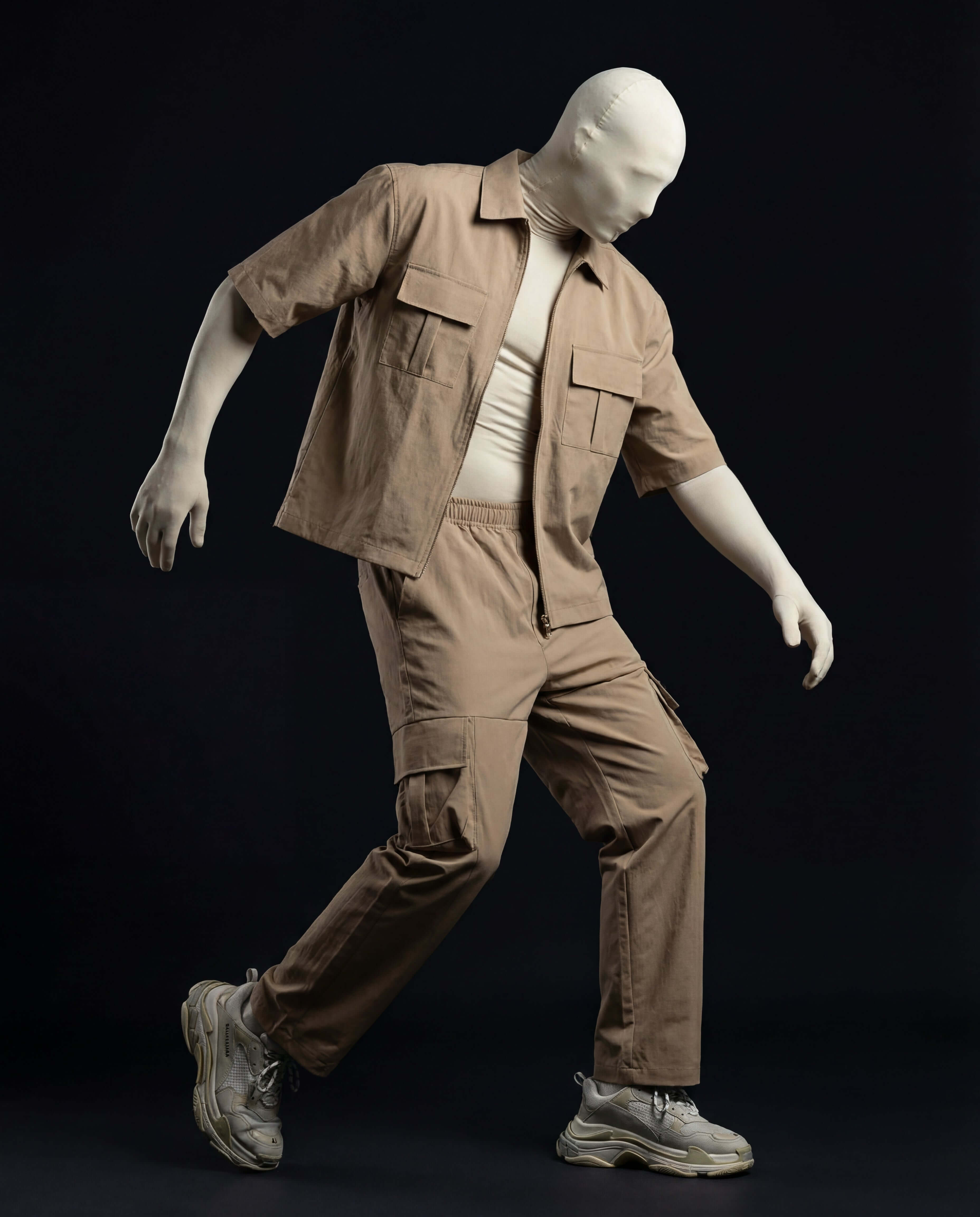 Tan Utility Zip Co-ord // Tech-Nylon Series