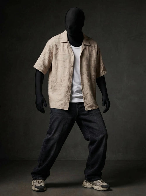 Beige Breeze Knitted Shirt