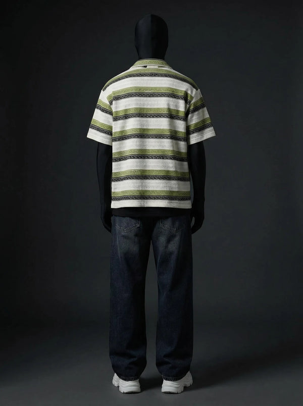 Green Gloove Stripe Knitted Shirt