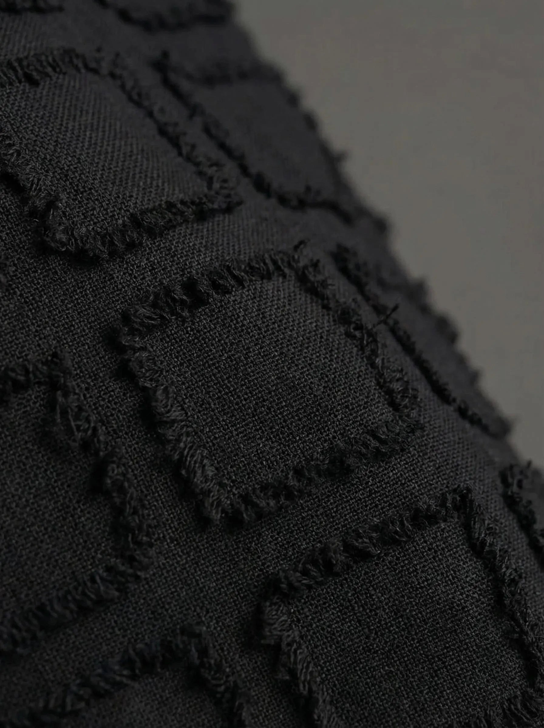 Black boxed Furr Knitted Shirt