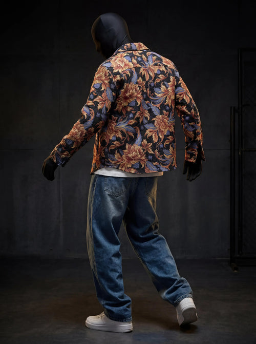 Baroque Bloom Over Shirt – Cotton Collared Over Shirts