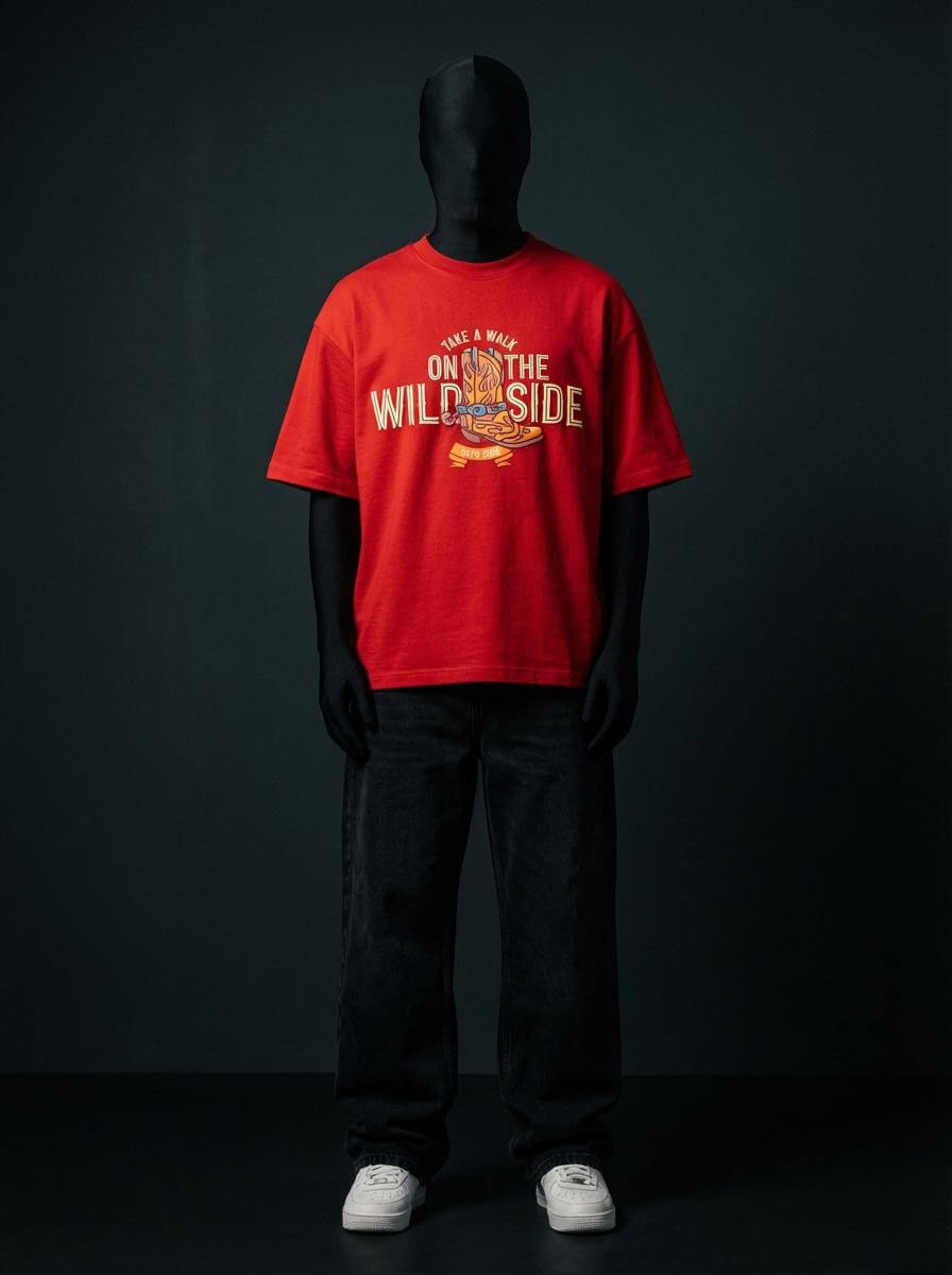 Wildside Brew Puff Printed Oversize Tee