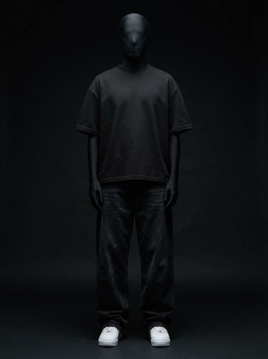 Classic Black Premium Oversized Tee