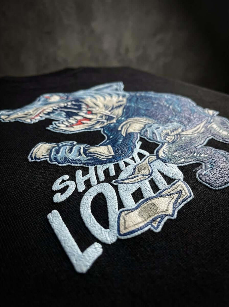 Shark Puff Printed Cotton Oversized Tee