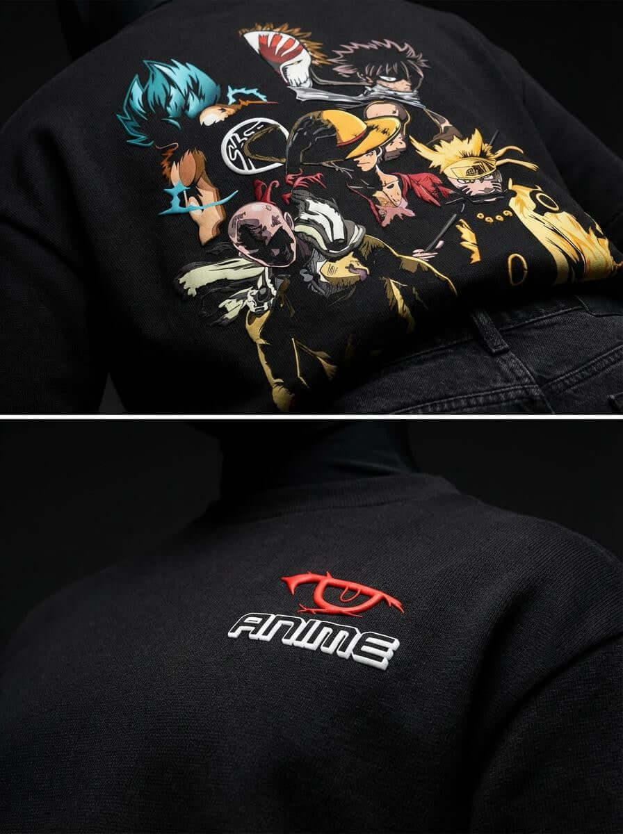 All Fav Anime Printed Oversized Tee