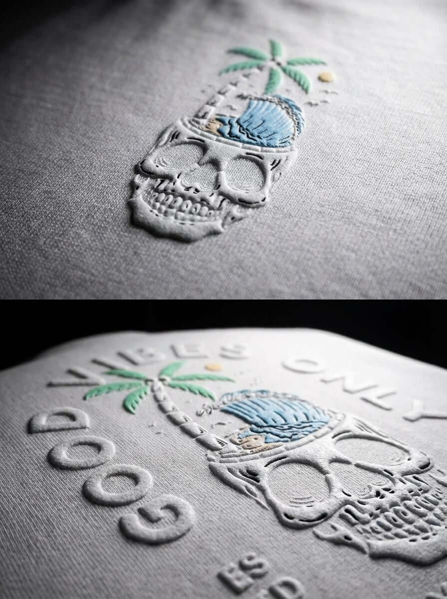 Skull Vibes Puff Printed Oversize Tee