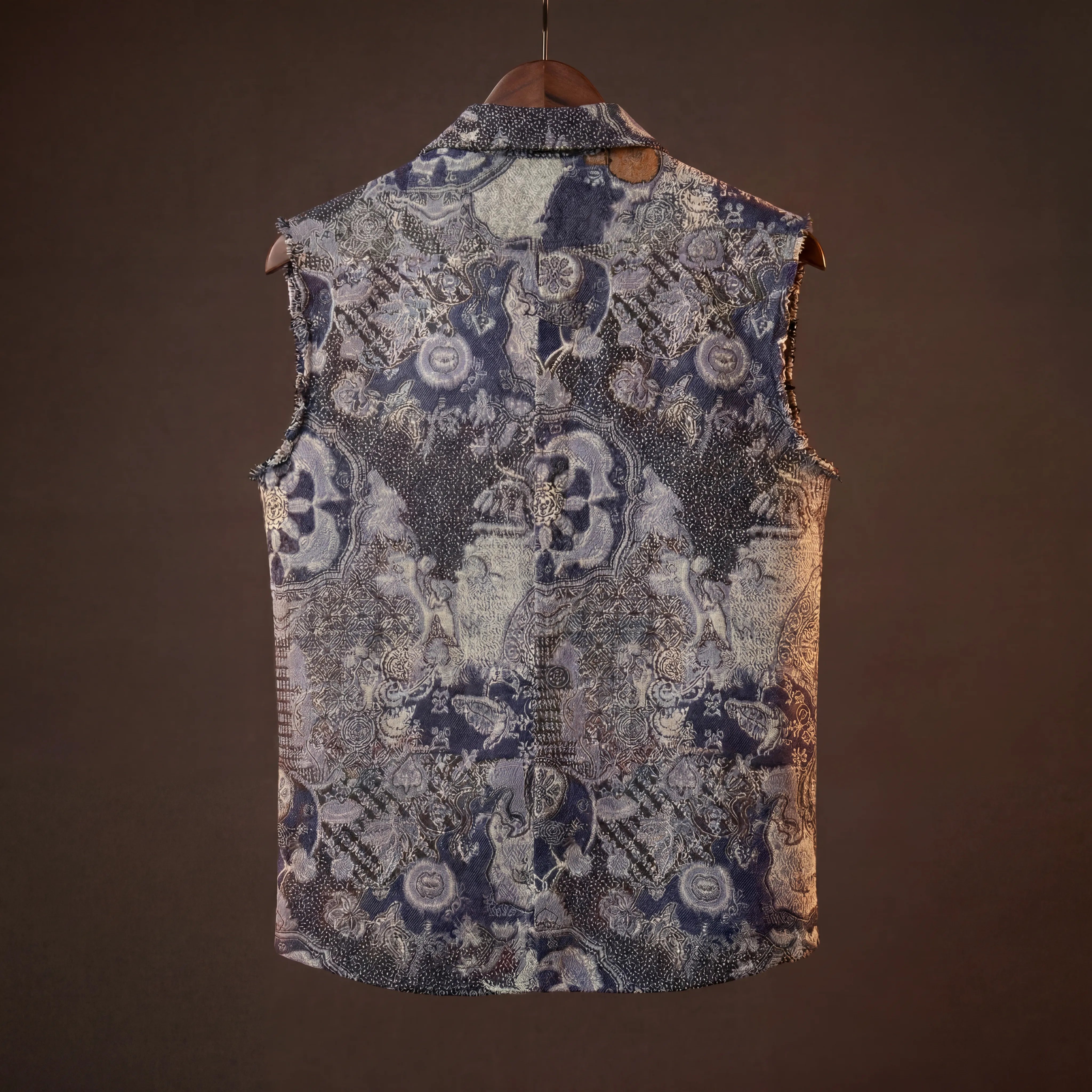 Navy Nebula Jacquard Vest