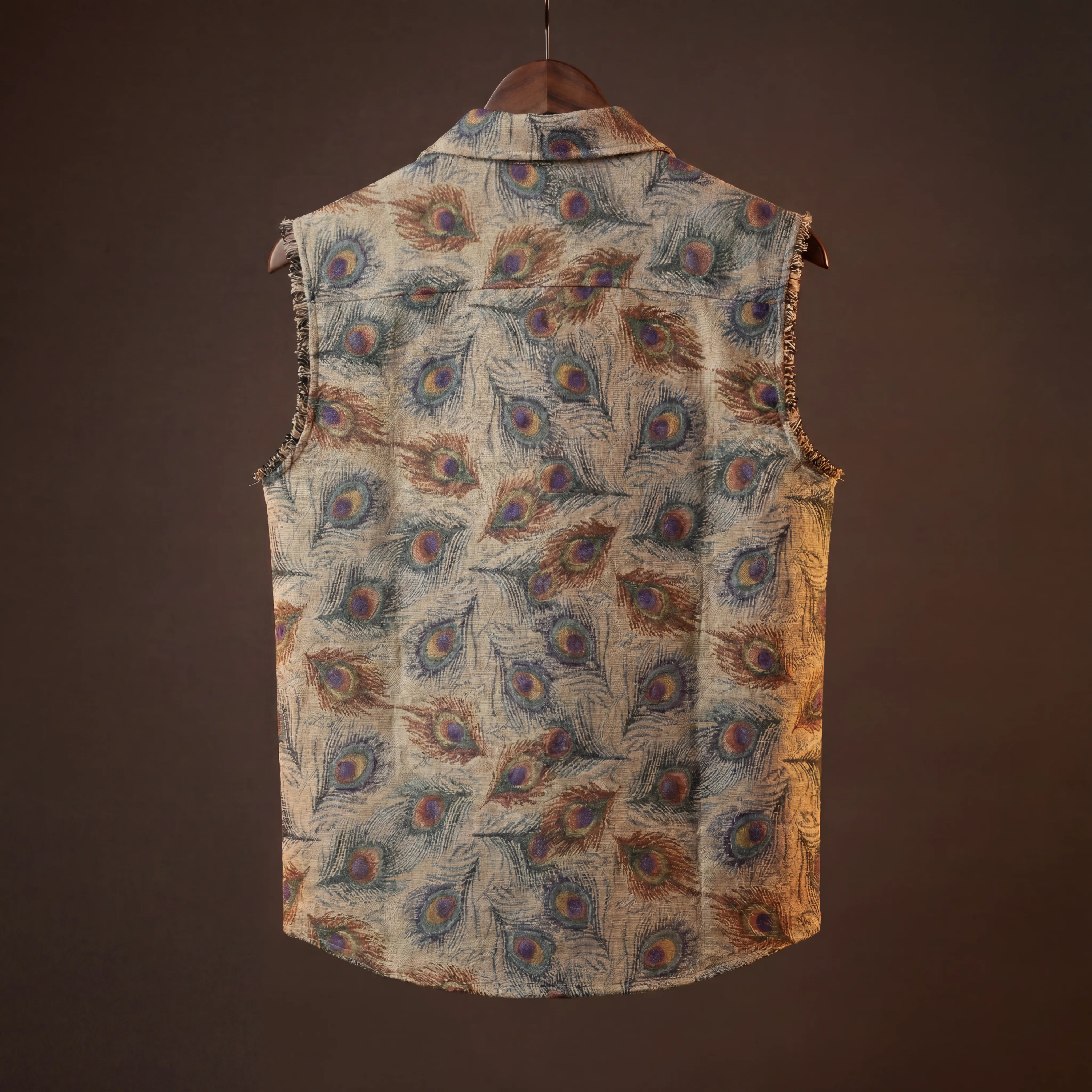 Rajwada Feathers Jacquard Vest