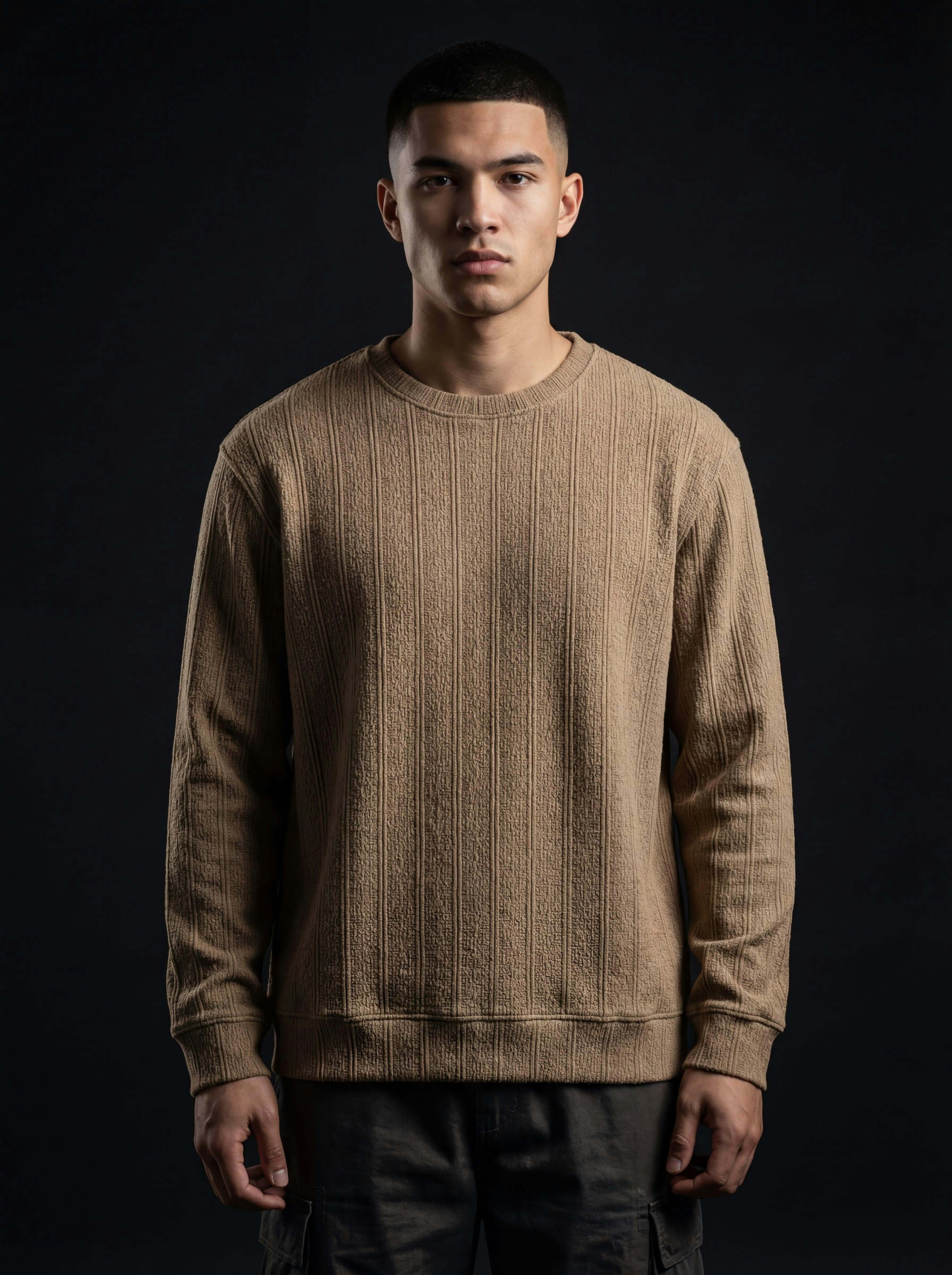 Daily Luxe Jacquard T-shirt – Desert Sand