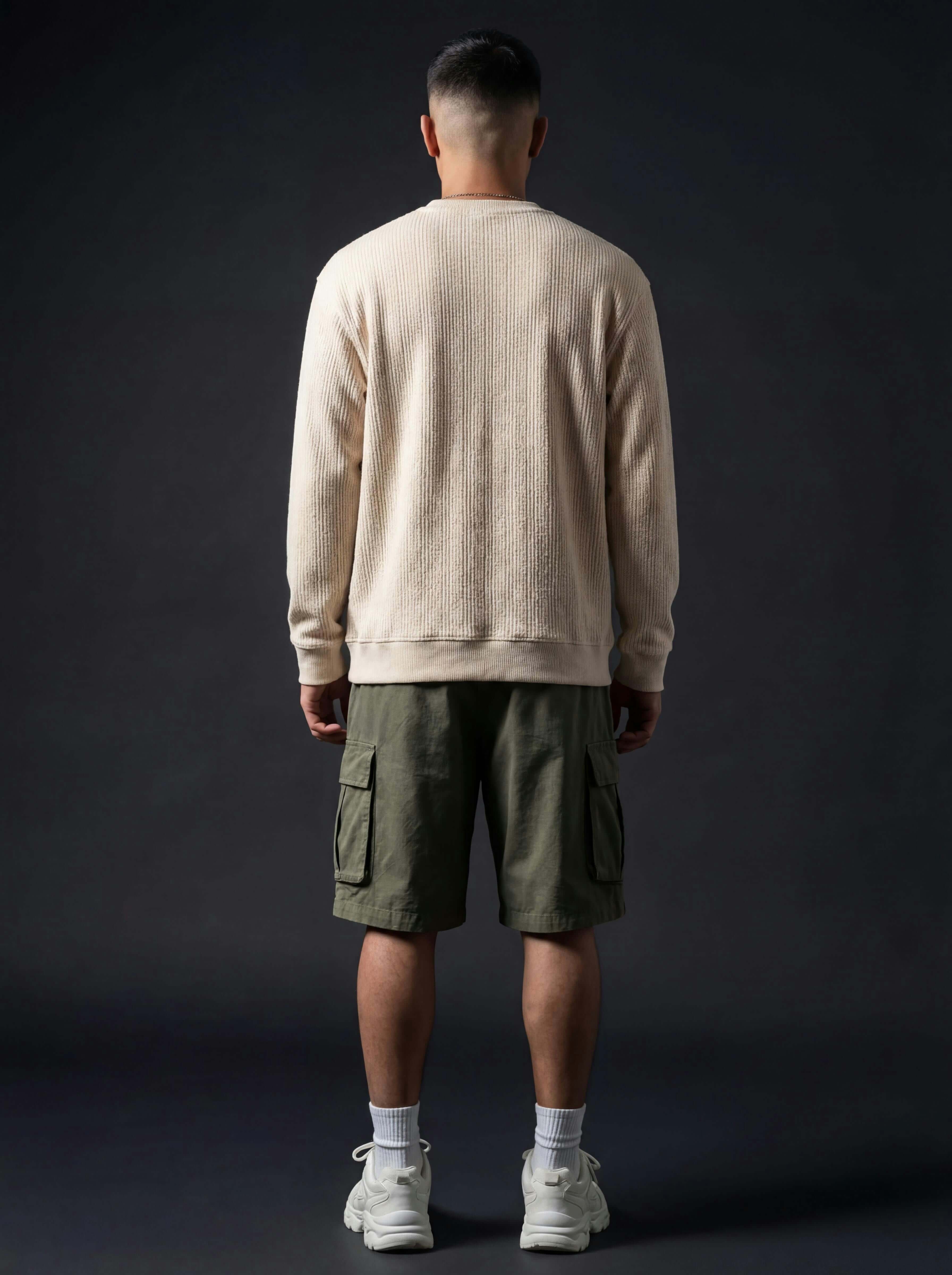 Daily Luxe Jacquard T-shirt – Ivory Cream