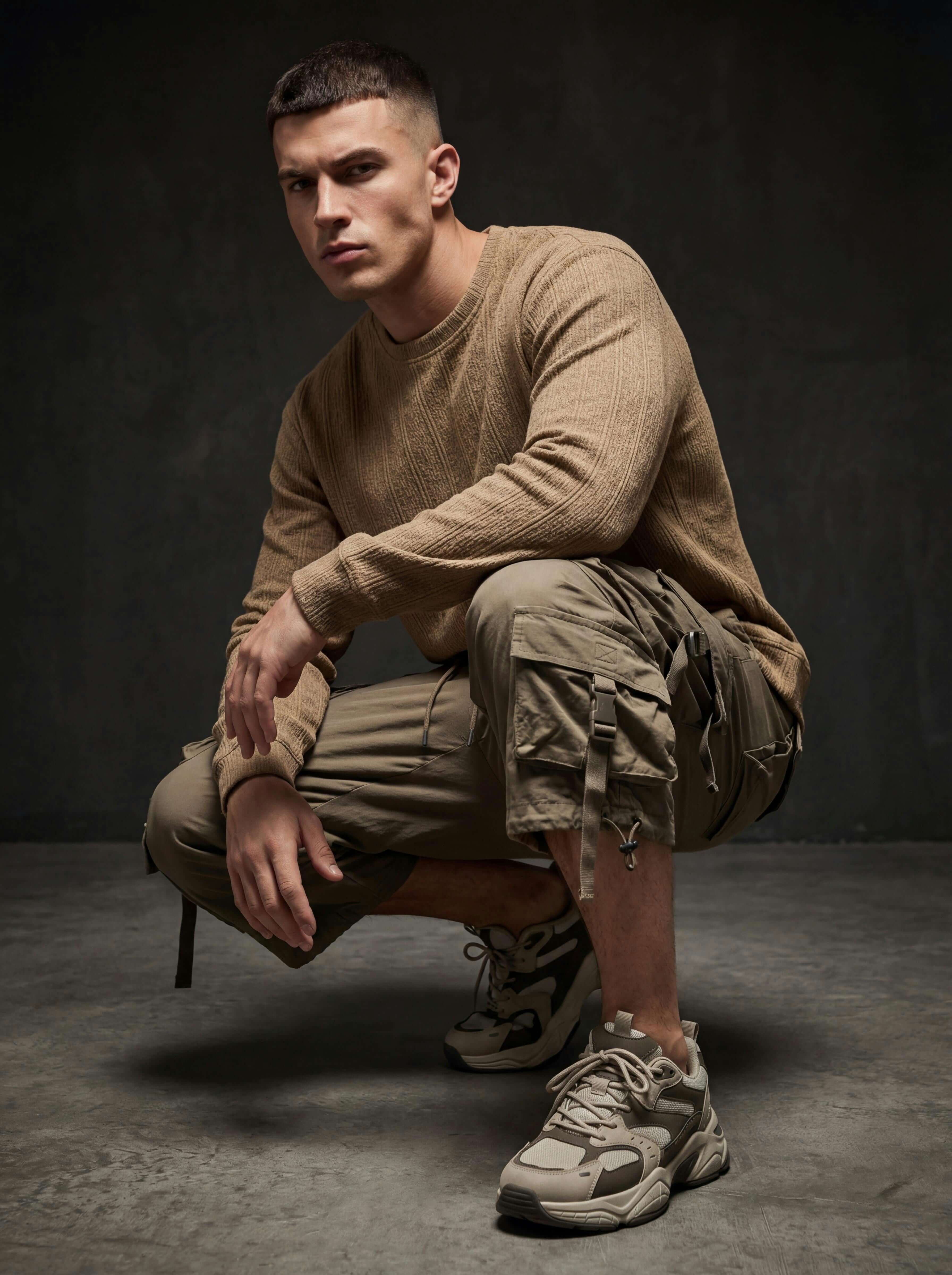 Daily Luxe Jacquard T-shirt – Desert Sand