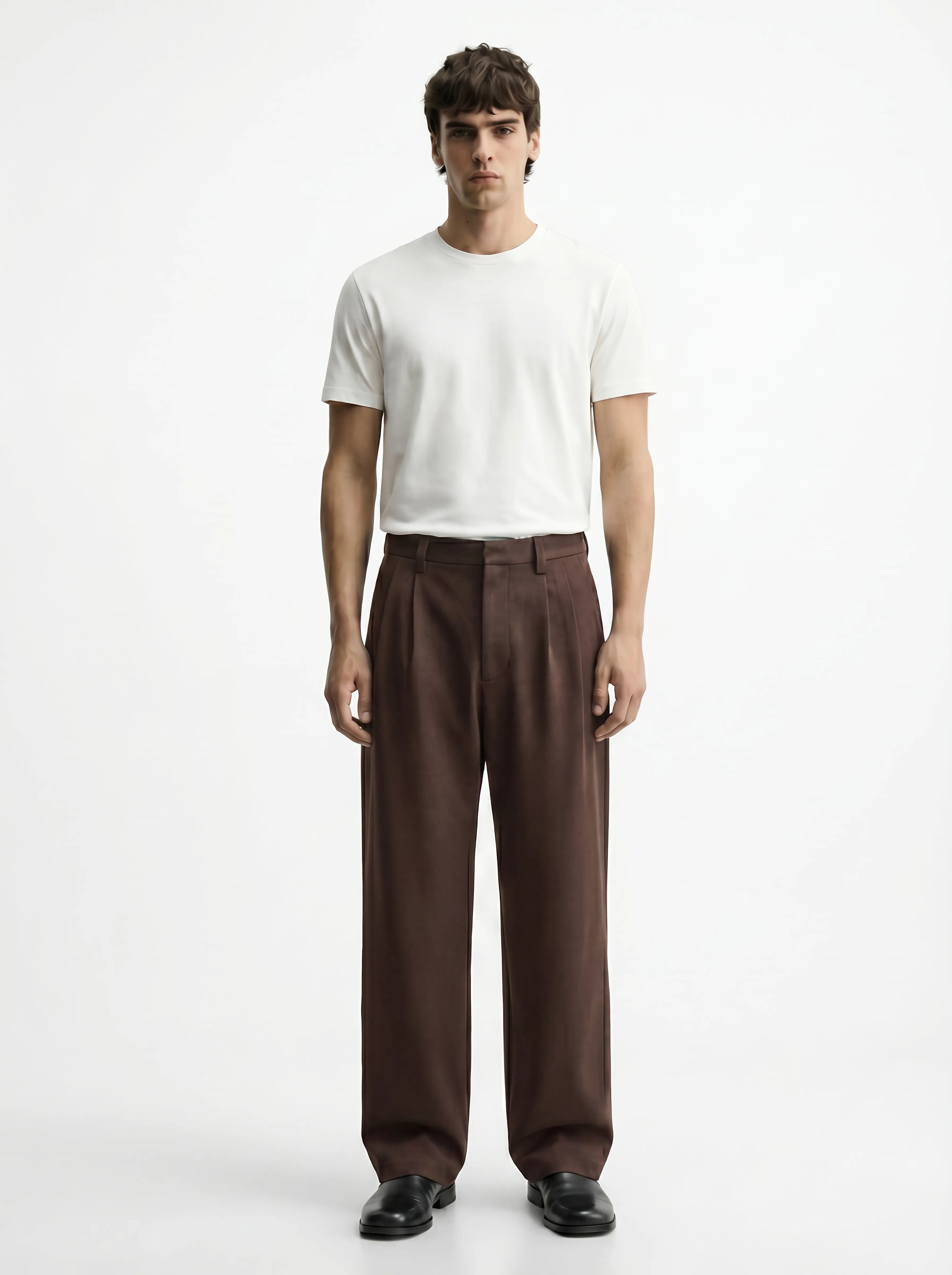 Cocoa Brown Stretch Pants for Warm and Comfortable Streetwear