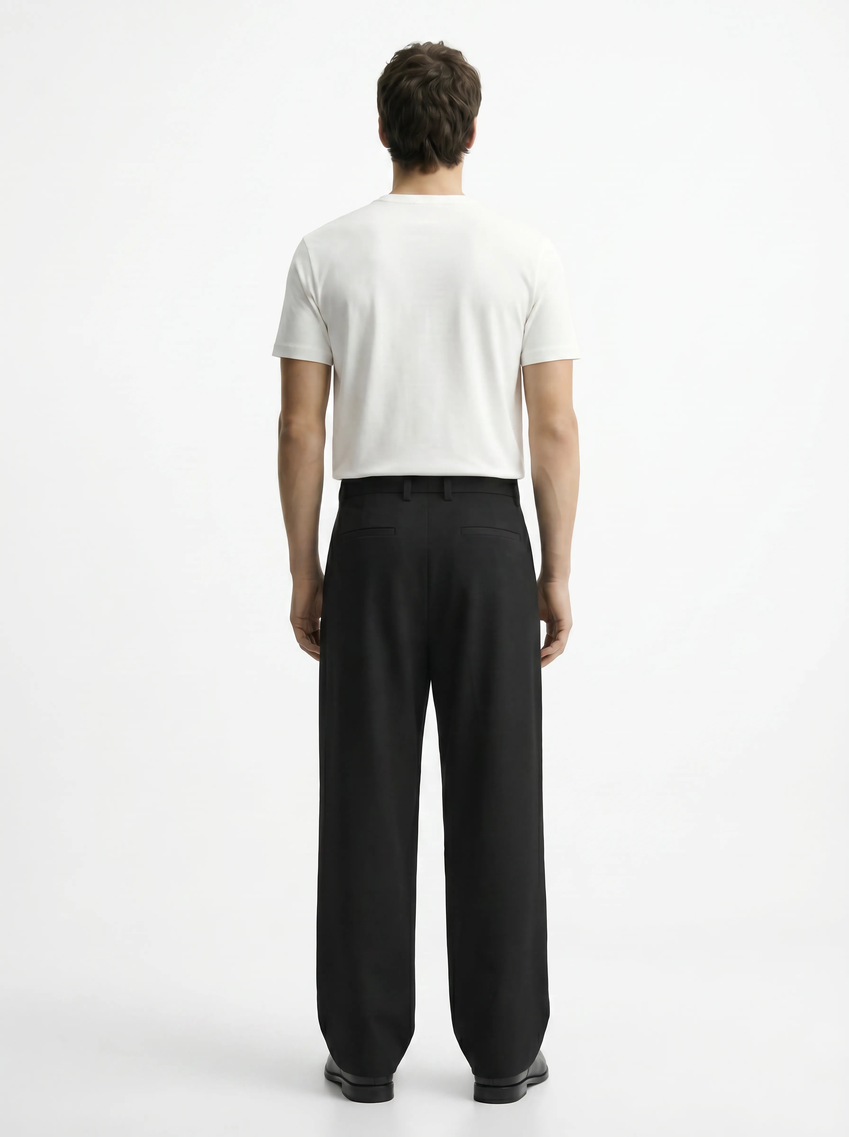 Jet Black Stretch Pants for Sleek Everyday Streetwear Comfort