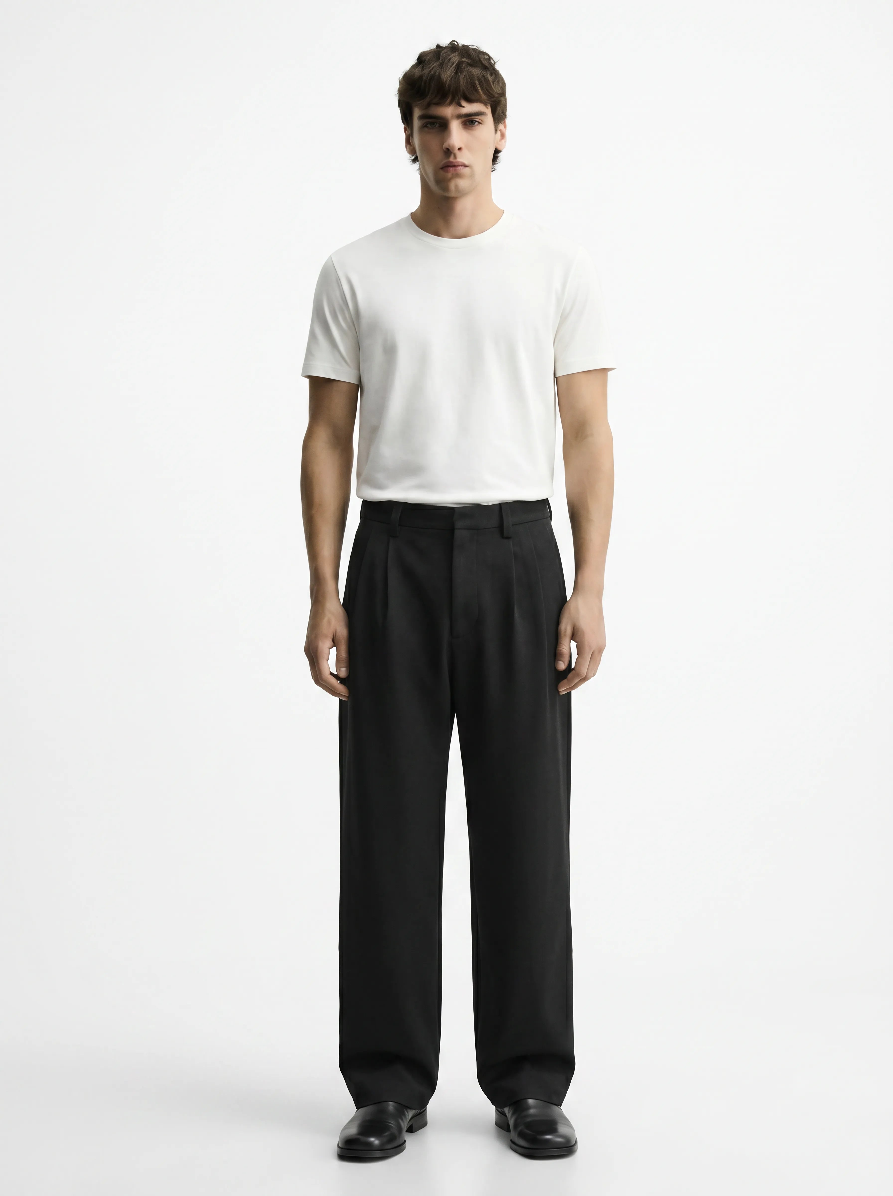 Jet Black Stretch Pants for Sleek Everyday Streetwear Comfort