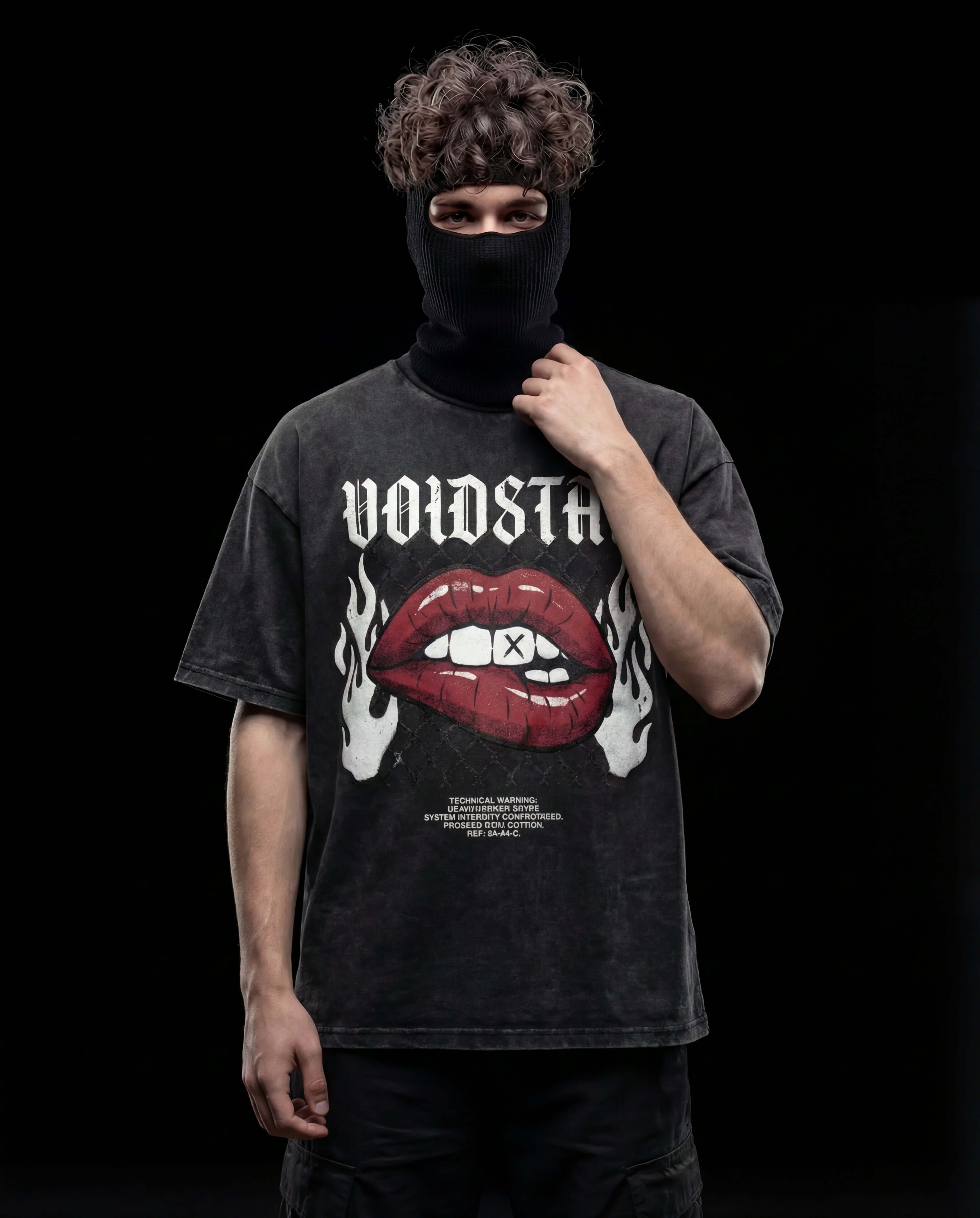 ANARCHY ARC // VOLTAGE SKULL ACID WASH TEE