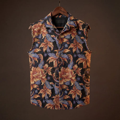 Baroque Bloom Jacquard Vest