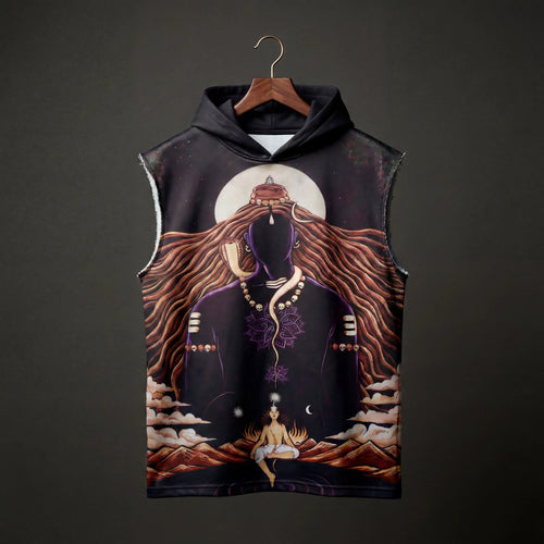 Shivaverse Sleeveless Oversized Hoodie