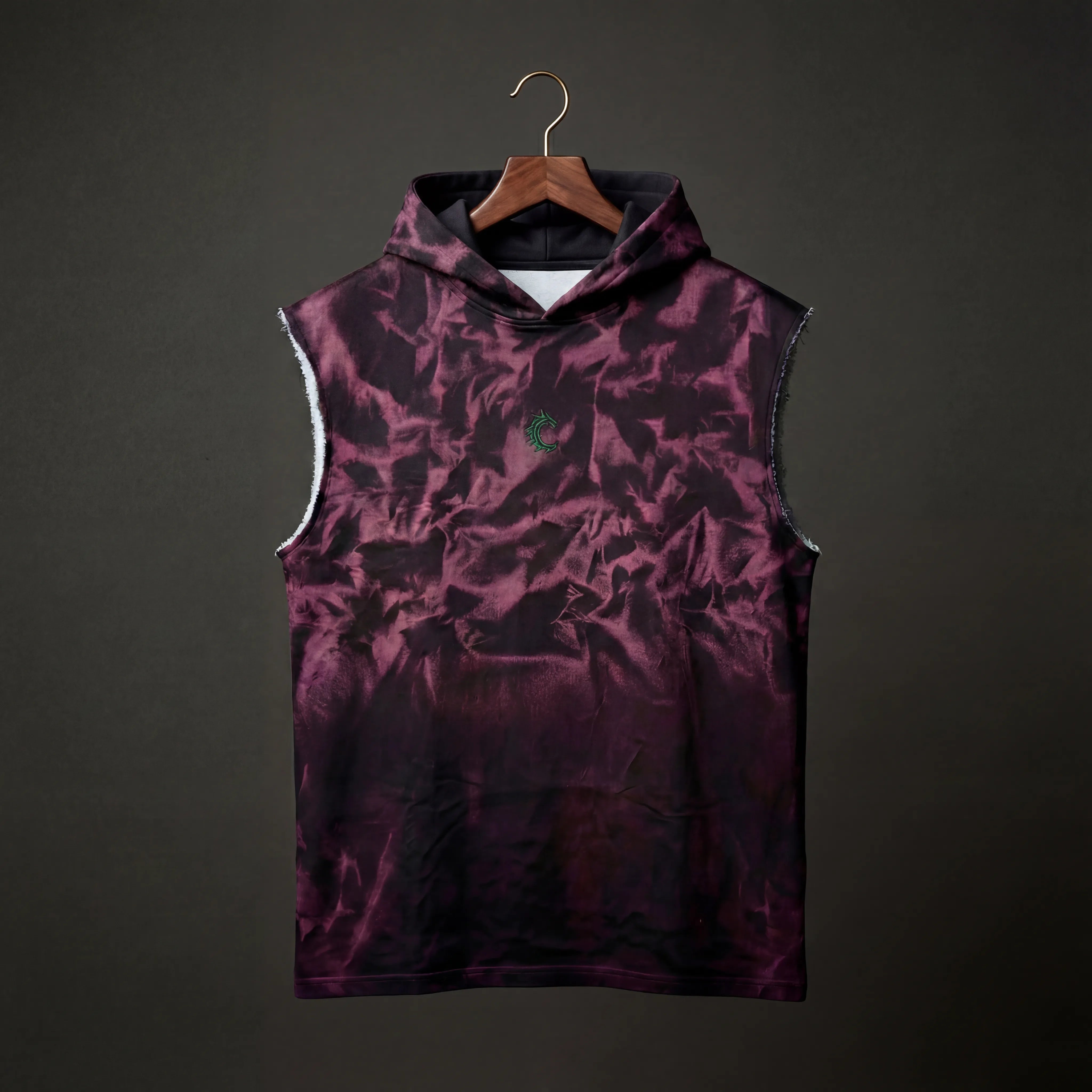 Shadow Mist Sleeveless Oversized Hoodie