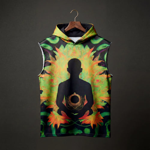 Meditate Mode: ON Sleeveless Oversized Hoodie