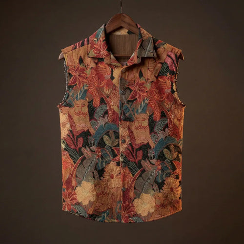 Bohemian Blaze Jacquard Vest