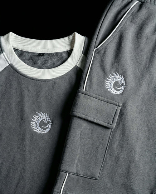 Steel Grey Heavyweight Tech-Terry Co-ord Set