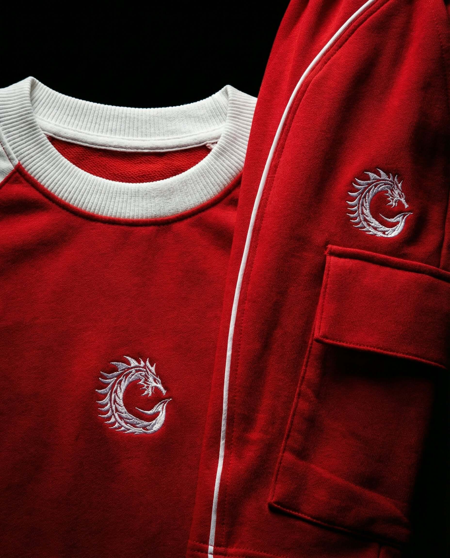 Ignite Red Heavyweight Tech-Terry Co-ord Set