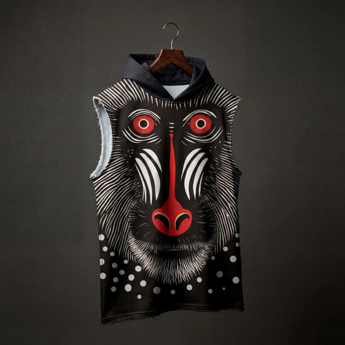 Mask of Wild Sleeveless Oversized Hoodie