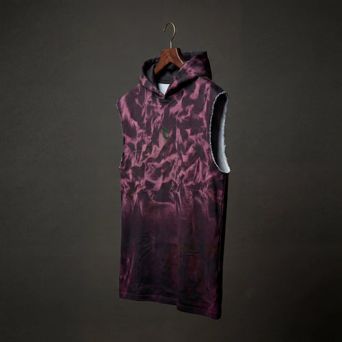 Shadow Mist Sleeveless Oversized Hoodie
