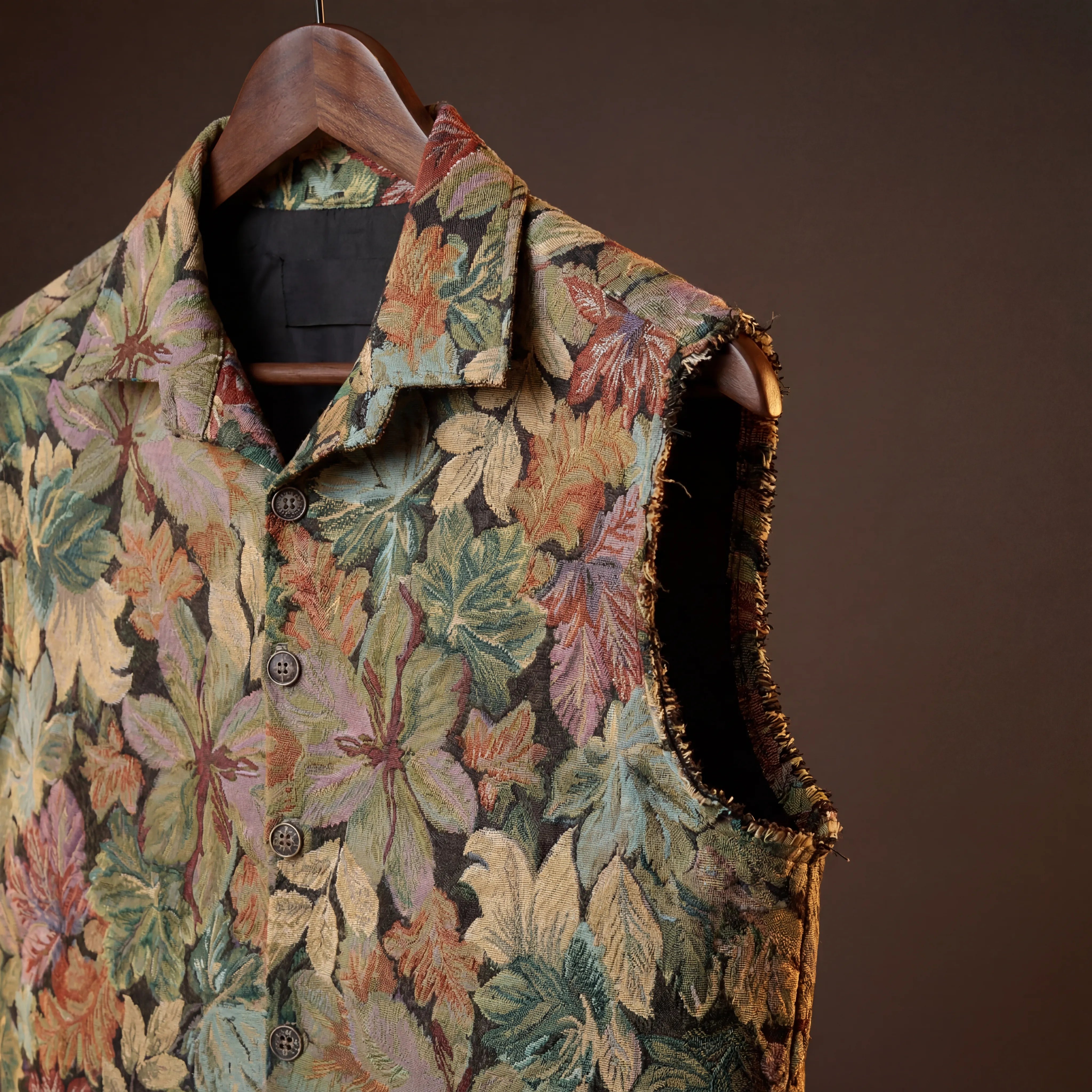 Whispering Leaves Jacquard Vest
