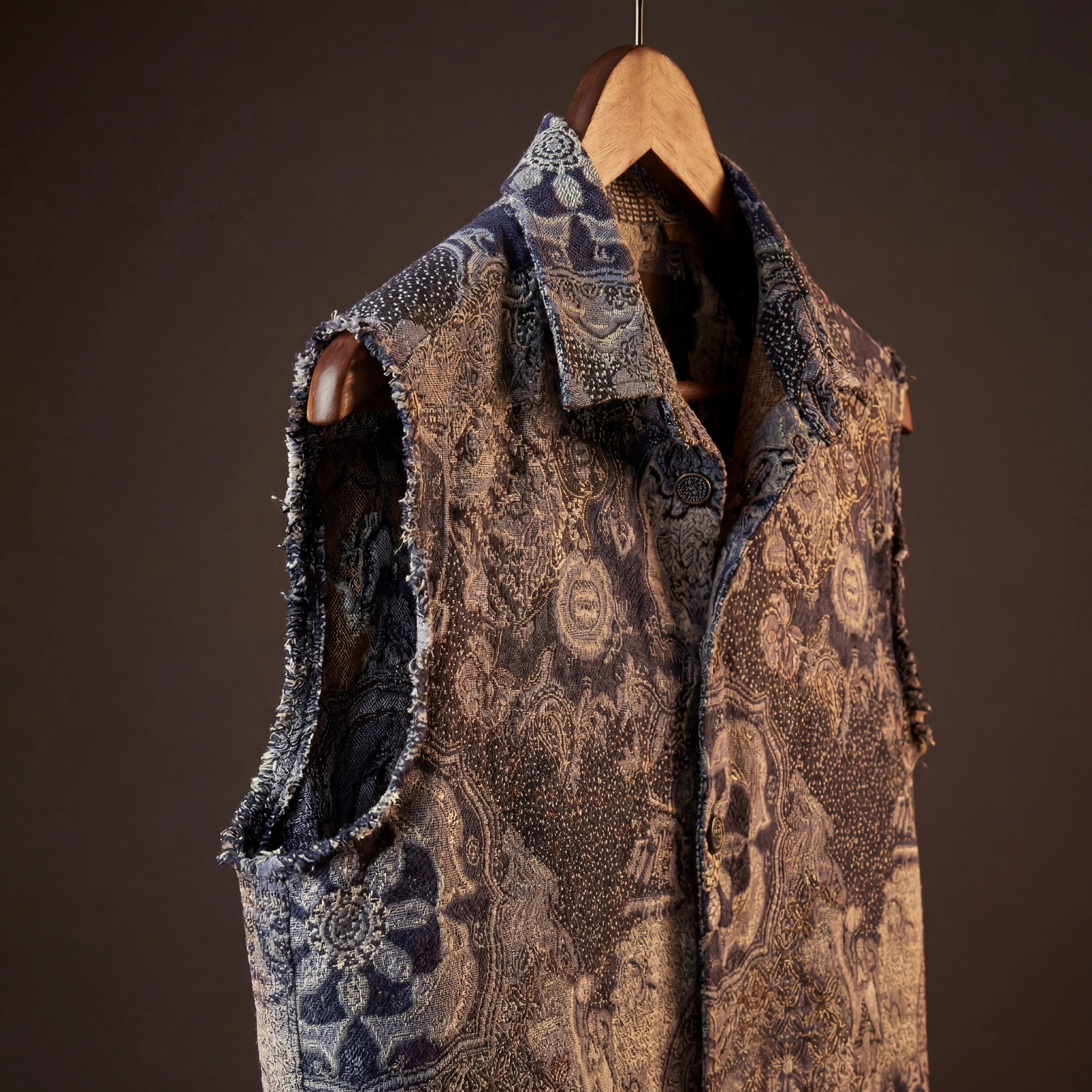 Navy Nebula Jacquard Vest