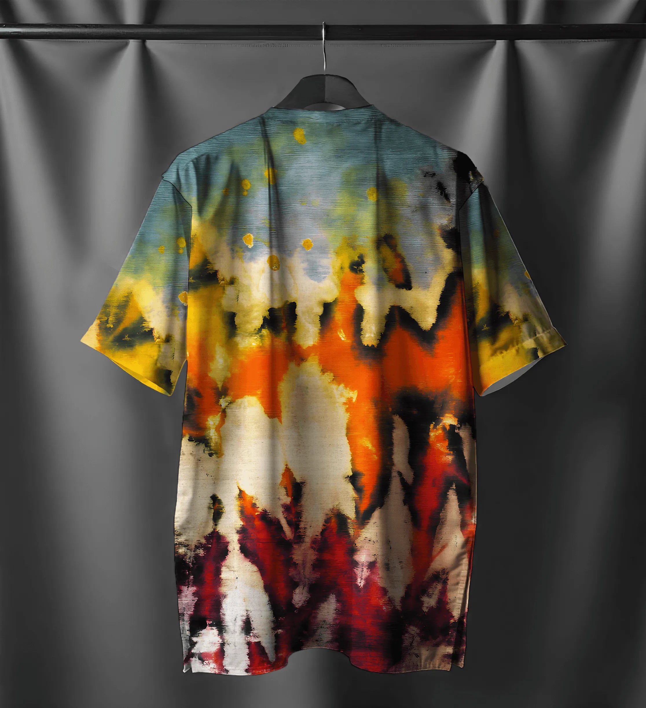Abstract Fire Short Kurta
