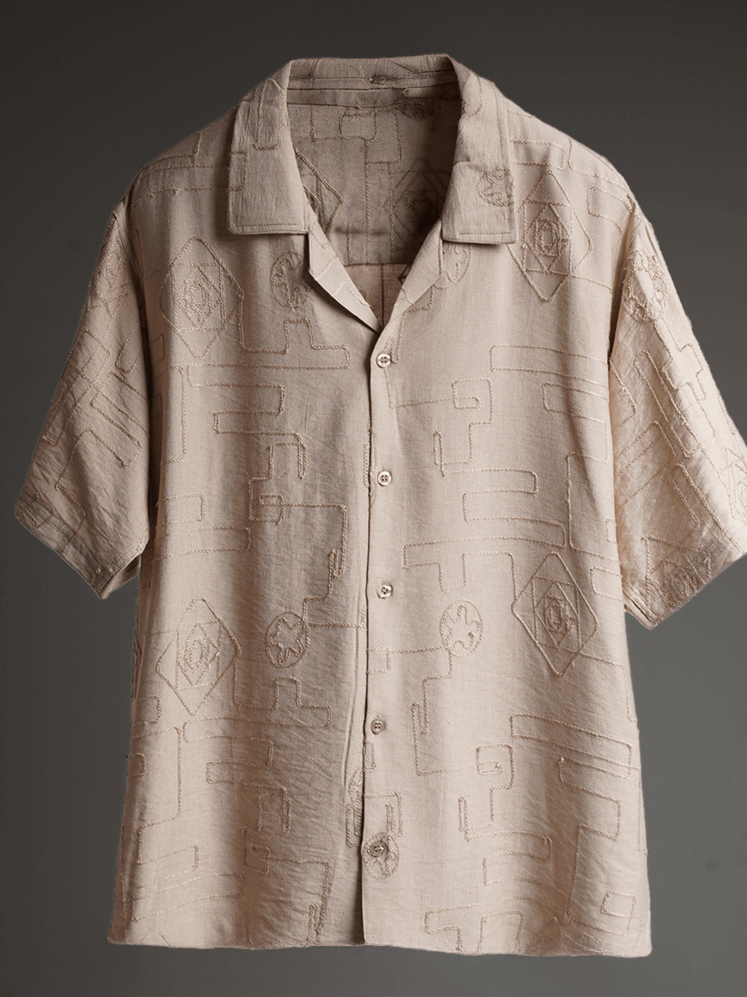 Beige Breeze Knitted Shirt