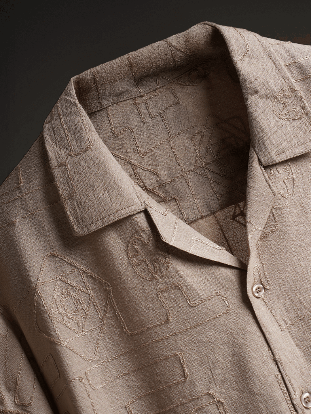 Beige Breeze Knitted Shirt